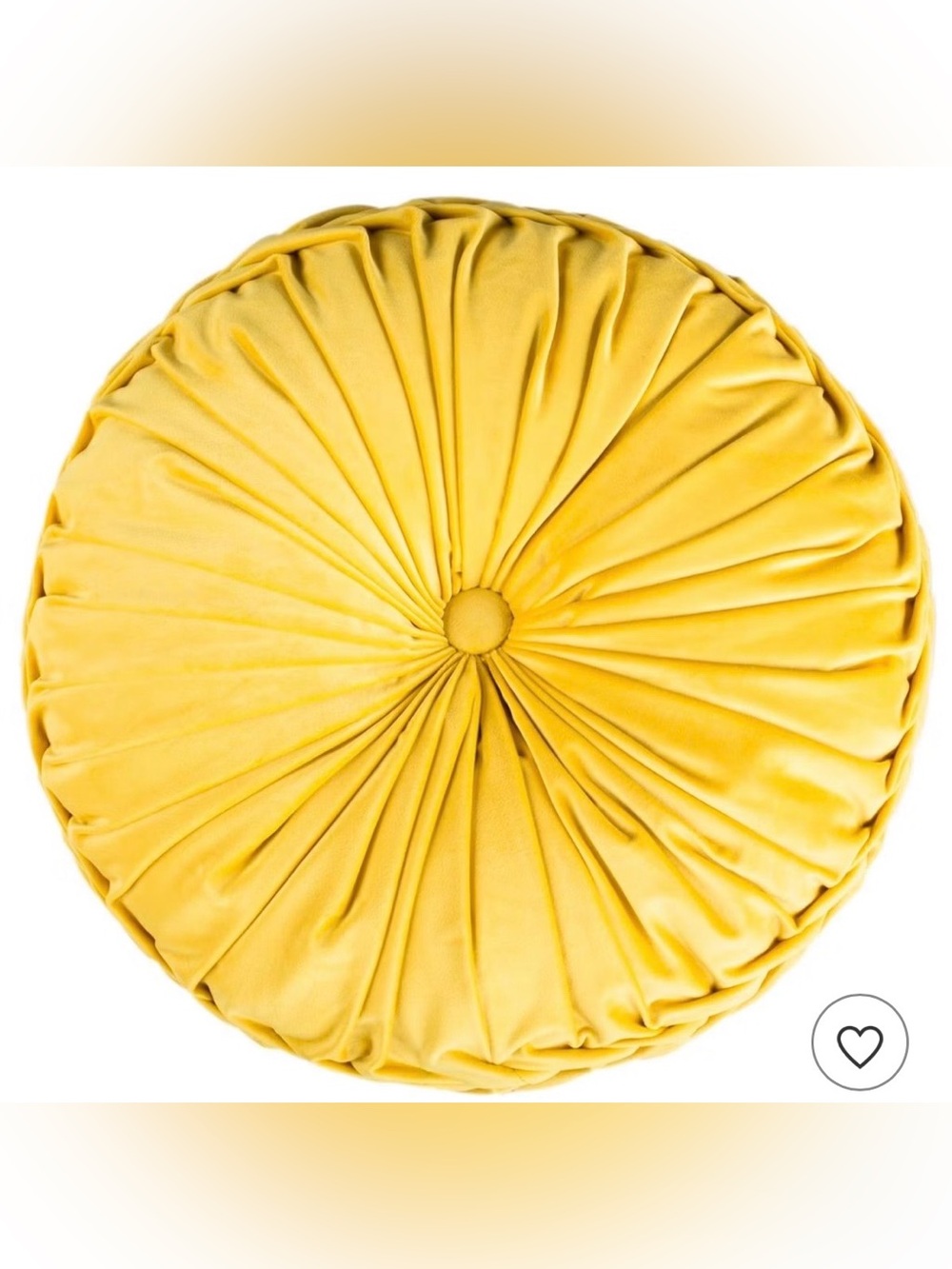 Decorative Round Velvet Throw Pillow - Mustard - 18" Round - Picture 2 of 3